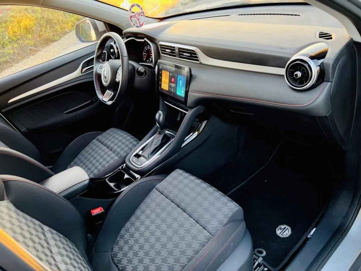 Side dashboard view of MG ZS. Available at economy car rental in dubai - Al Qamar Rent A Car.